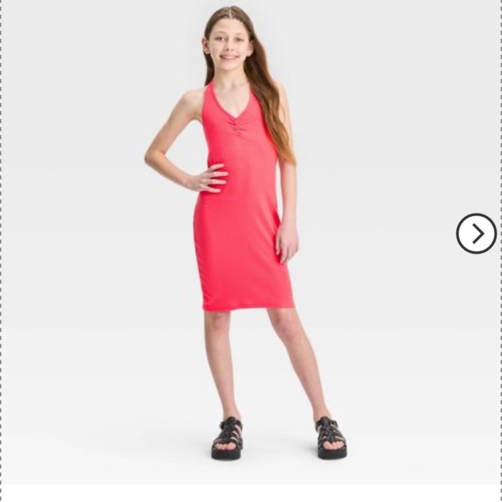 Girls' coral dress